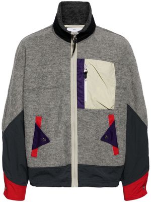 Toga colour-block panelled bomber jacket - Grey