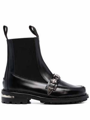 Toga decorative buckle boots - Black