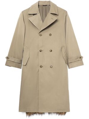 Toga double-breasted trench coat - Neutrals