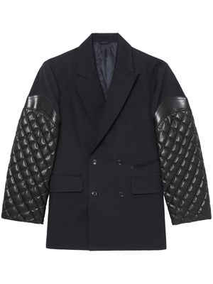 Toga double-breasted wool blazer - Black