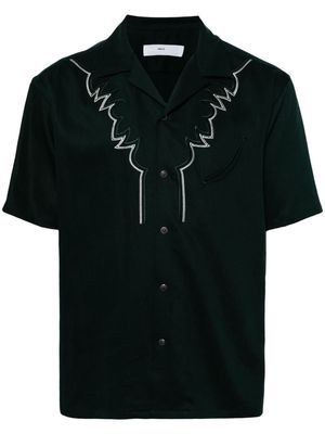 Toga embroidered Western shirt - Green
