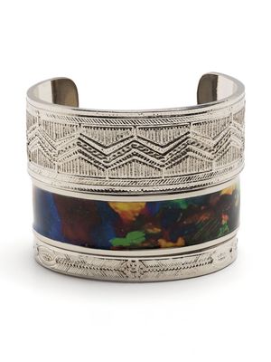 Toga engraved-detail panelled cuff bracelet - Silver