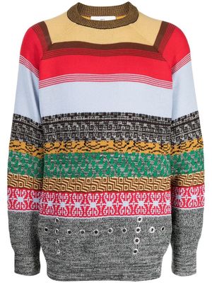 Toga intarsia-knit crew-neck jumper - Multicolour