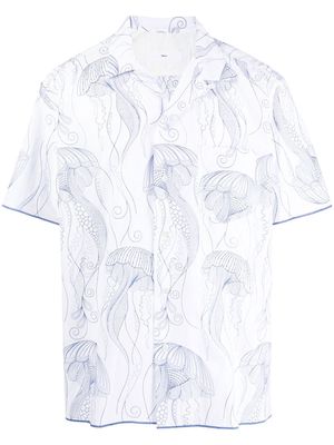 Toga jellyfish-print short-sleeve shirt - White