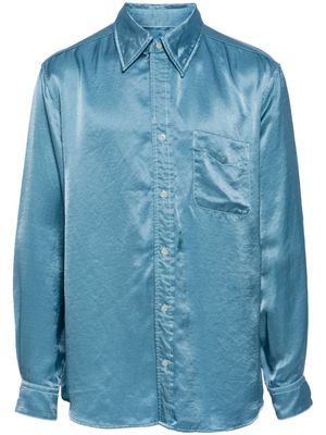 Toga long-sleeved satin shirt - Blue