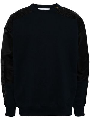 Toga panelled cotton sweatshirt - Blue