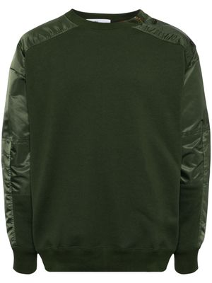 Toga panelled cotton sweatshirt - Green