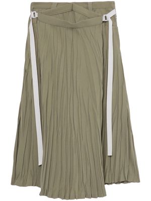 Toga pleated layered midi skirt - Neutrals
