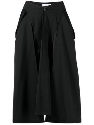 Toga Pulla asymmetric pleated skirt - Black