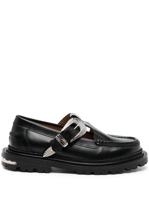 Toga Pulla buckled leather loafers - Black