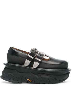 Toga Pulla flatform leather loafers - Black