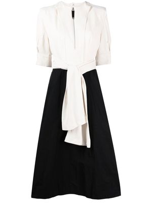 Toga Pulla half-zip A-line dress - White