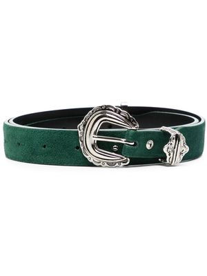 Toga Pulla leather buckle belt - Green