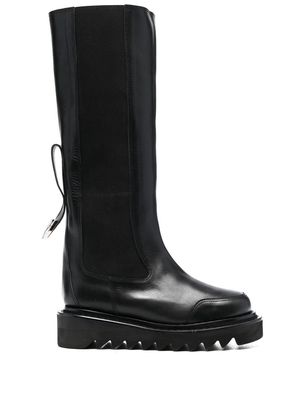 Toga Pulla round-toe knee-length boots - Black