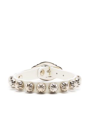 Toga Pulla silver-plated embellish leather bracelet - White