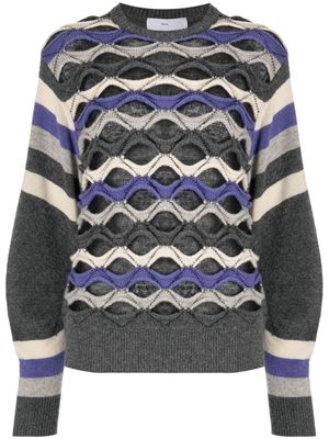 Toga Pulla slit-border knit jumper - Multicolour