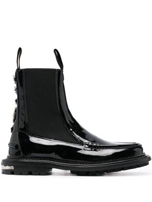 Toga Pulla stud-embellished leather ankle boots - Black