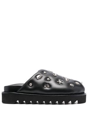 Toga Pulla studded leather mules - Black