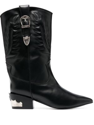 Toga Pulla Western 50mm leather boots - Black
