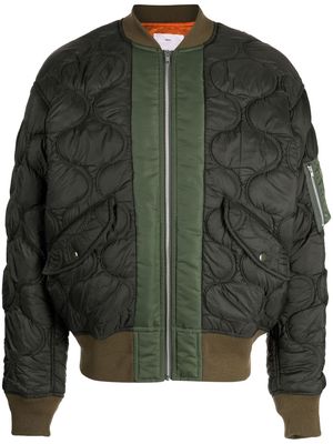 Toga quilted bomber jacket - Green