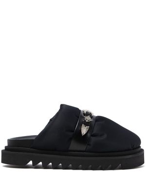 Toga Sabot embellished-strap slippers - Black