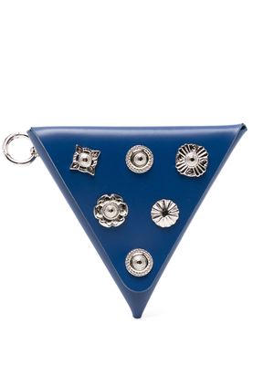 Toga stud-embellished triangle pouch - BLUE