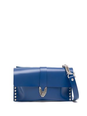 Toga studded leather crossbody bag - Blue