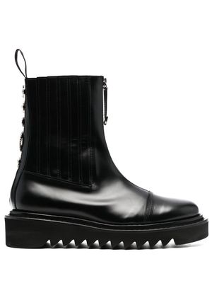 Toga Virilis 50mm zip-front leather boots - Black