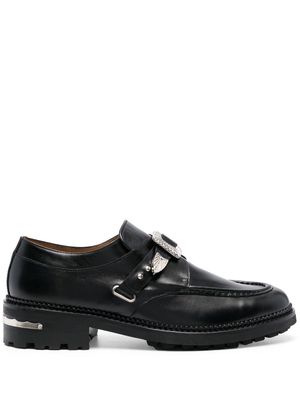 Toga Virilis buckle-detail leather loafers - Black