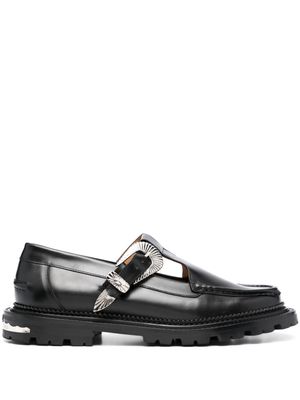 Toga Virilis buckle-fastening leather loafers - Black