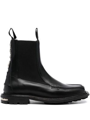 Toga Virilis charm-detail ankle leather boots - Black
