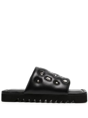 Toga Virilis charm square-toe sandals - Black
