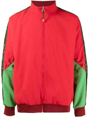 Toga Virilis colour-block half-zip jumper - Red