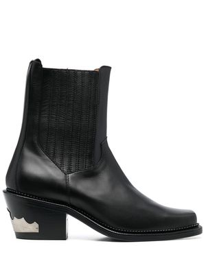 Toga Virilis Cuban heel leather boots - Black
