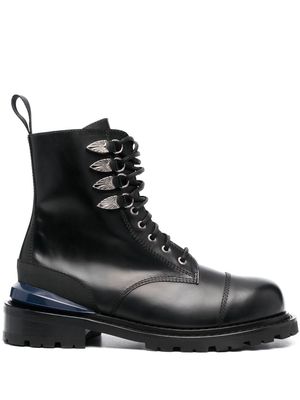 Toga Virilis lace-up ankle leather boots - Black
