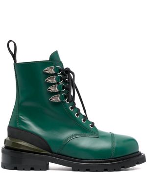 Toga Virilis leather ankle boots - Green
