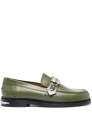 Toga Virilis polished leather loafers - Green
