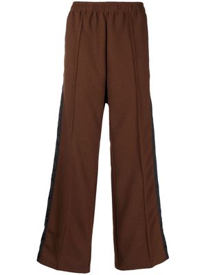 Toga Virilis side-stripe straight-leg trousers - Brown