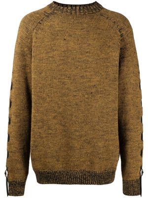 Toga Virilis stitch-detail oversize jumper - Brown