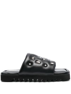 Toga Virilis stud-detail square-toe sandals - Black