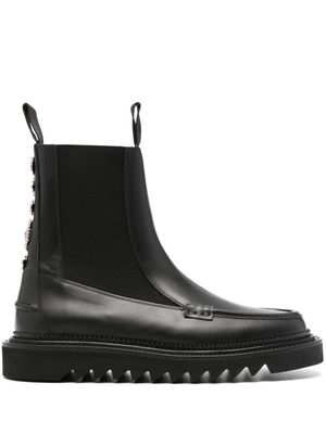 Toga Virilis stud-embellished leather boots - Black