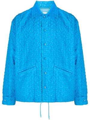 Toga Virilis textured shirt jacket - Blue