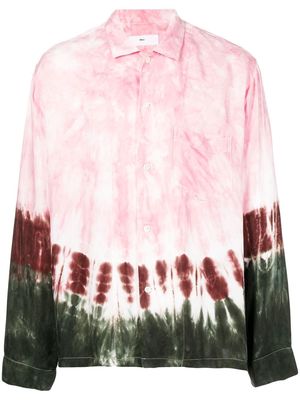 Toga Virilis tie-dye print long-sleeved shirt - Pink