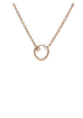 Together 18K Rose Gold & 0.1 TCW Diamond Pendant Necklace