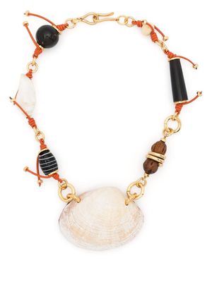 Tohum Samsara III shell-pendant necklace - Gold