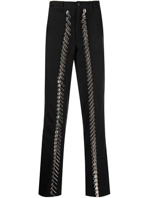 Tokyo James zip-detail tailored trousers - BLACK