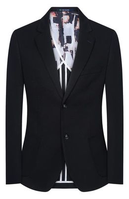 TOM BAINE Notch Collar Two Button 4-Way Stretch Jacket in Black