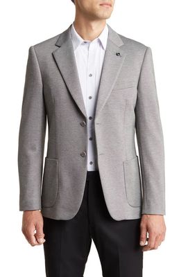 TOM BAINE Notch Collar Two-Button 4-Way Stretch Jacket in Silver