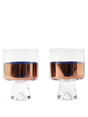 Tom Dixon - Set Of Two Tank Lowball Glasses - Clear Multi