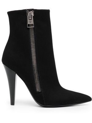 TOM FORD 120mm pointed-toe canvas ankle boots - Black